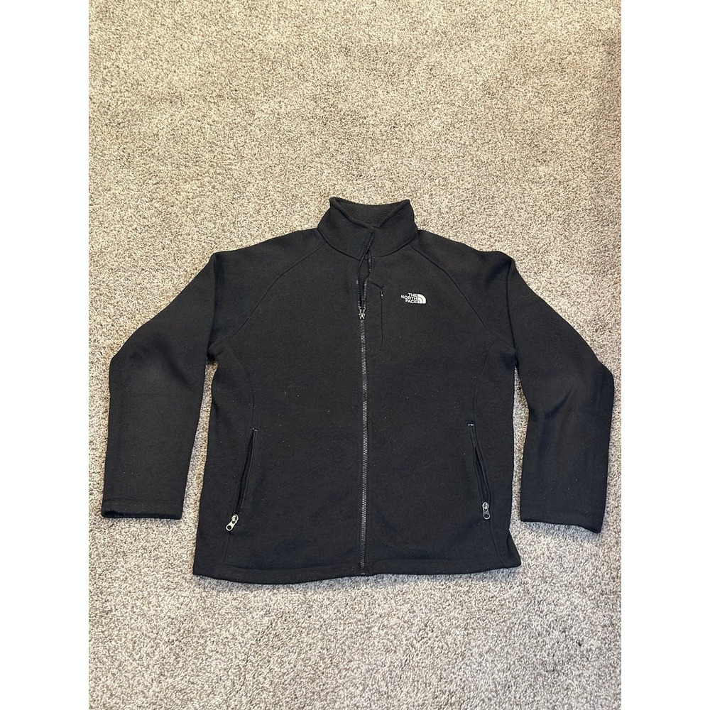 The North Face Black Fleece Jacket Men's Size Large Full Zip
